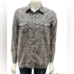 WindRiver Floral Cotton Blouse  Top Size Medium
